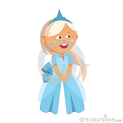 Princesses vector set cute collection of beautiful characters Vector Illustration