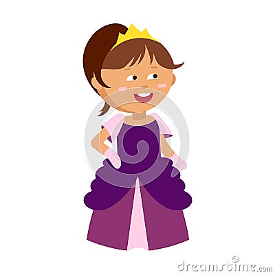 Princesses vector set cute collection of beautiful characters Vector Illustration