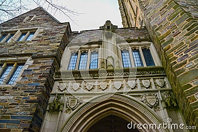 PRINCETON, NJ USA - NOVENBER 12, 2019: eneral view of Holder Hall building, exterior facade, Princeton University, Princeton, New Editorial Stock Photo