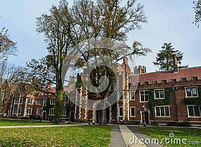 PRINCETON, NJ USA - NOVENBER 12, 2019: Ivy League College Building, Princeton University, NJ USA Editorial Stock Photo
