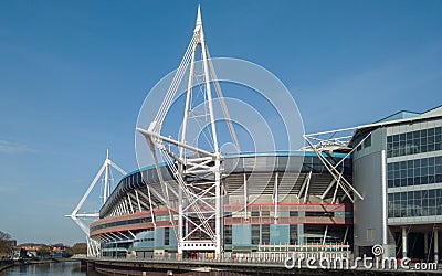 Principality Stadium in Cardiff, Wales Editorial Stock Photo