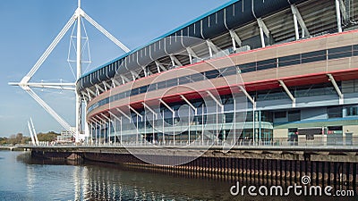 Principality Stadium in Cardiff, Wales Editorial Stock Photo