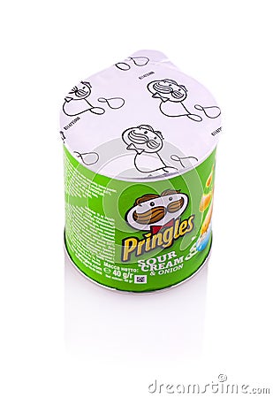 Pringles potato chips, sour cream & onion Editorial Stock Photo