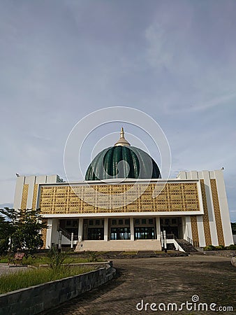 Pringsewu Islamic center stands majestically with its Asmaul Husna ornaments Stock Photo