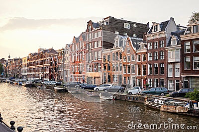 Prinsengracht Amsterdam Canal Editorial Stock Photo