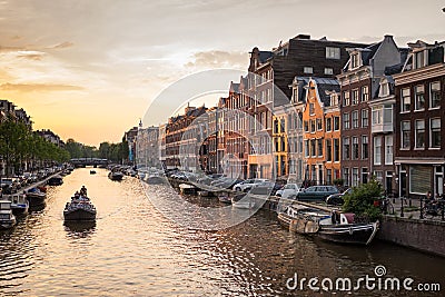 Prinsengracht Amsterdam Canal Editorial Stock Photo