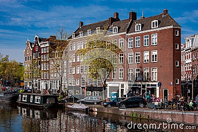 Prinsengracht Canal Editorial Stock Photo