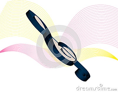 Music symbol colorful design music notes Cartoon Illustration