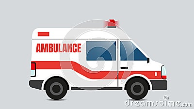 Isolated Ambulance emergency vector. Vector Illustration