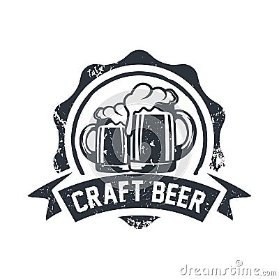 Vintage Country Emblem Typography for Beer / Restaurant Logo design vector illustration Stock Photo