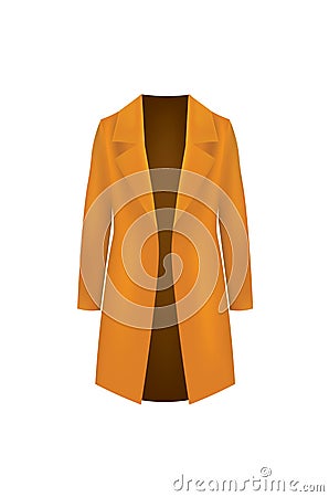 Woman brown coat Vector Illustration