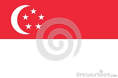 The Singapore is a member of Asean Economic Community AEC .national flag of Singapore. Stock Photo