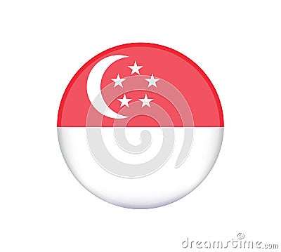 He Singapore is a member of Asean Economic Community AEC .national flag of Singapore. Stock Photo