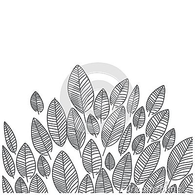 Printleaves pattern hypster style handdrawn illustration vector for background purpose or printable images Vector Illustration