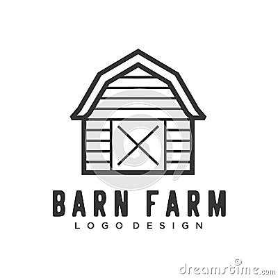 Farmhouse logo, agriculture vector, black emblem, natural product, Simple Minimalist Barn Farm Logo design inspiration Vector Illustration