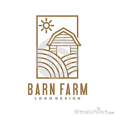 Farmhouse logo, agriculture vector, black emblem, natural product, Simple Minimalist Barn Farm Logo design inspiration Vector Illustration