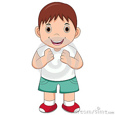 Happy boy cartoon Vector Illustration