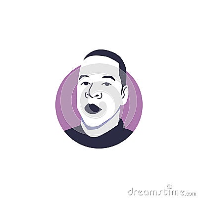 Famous rapper, Jay Z face in vector illustration isolated Vector Illustration