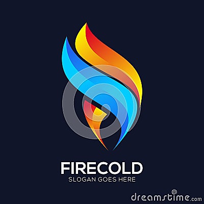 Set Of Modern Fire Logo Vector Stock Photo