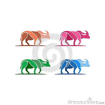 Buffalo Logo Template Designs Stock Photo