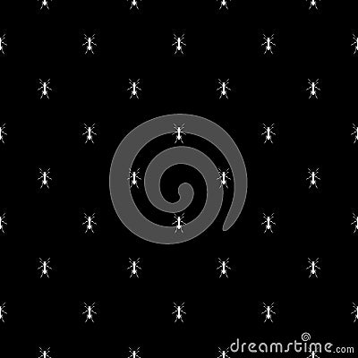 Vector seamless pattern with ants Vector Illustration