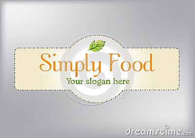 Simple modern logo for restaurant or food business Stock Photo