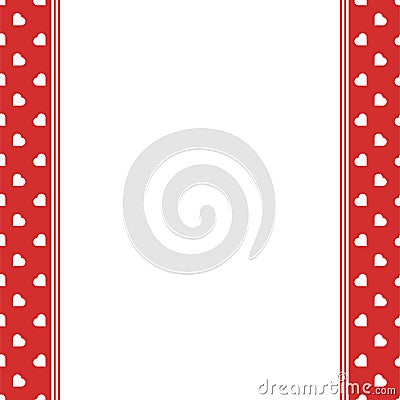 Red Hearts Seamless Love Background Pattern for Valentine`s or Mother`s Woman day for banner romantic cards wrapping paper decorat Vector Illustration