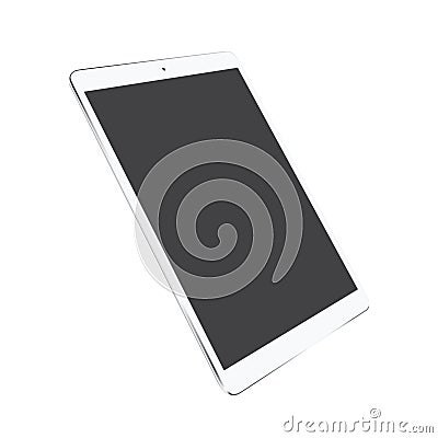 Realistic tablet device vector blank screen Vector Illustration