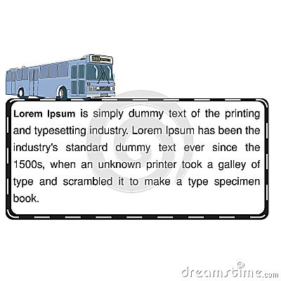 Bus and road text template Stock Photo