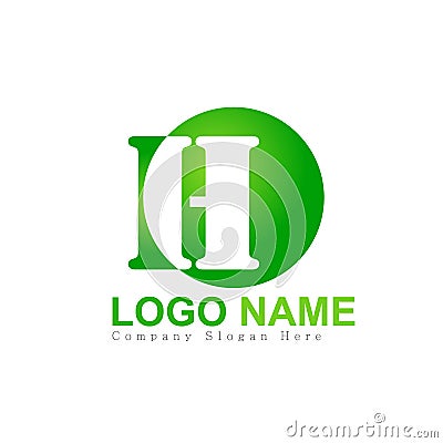 Letter H logo design. Identity, icon. Cartoon Illustration