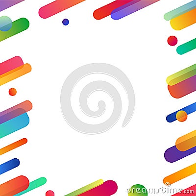 Futurism flyer abstract background design with copy space. Colorful bright and cheerful vector Illustration pattern for commercial Vector Illustration