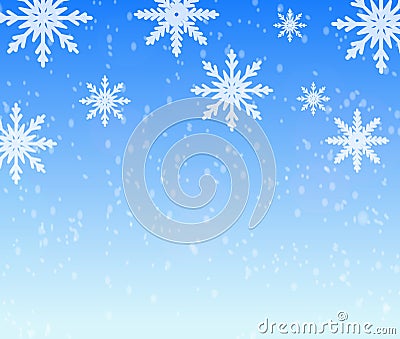 Christmas snowflakes background Vector Illustration