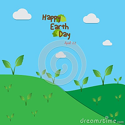 Happy earth day for better life Vector Illustration