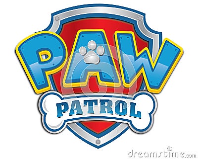 Paw patrol logo icon Animated series Editorial Stock Photo