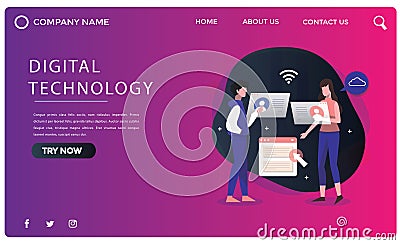 Abstract landing page design -get the web banner for use design your web site Stock Photo