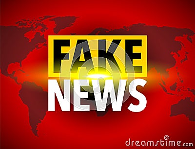 Fake news world icon Vector Illustration