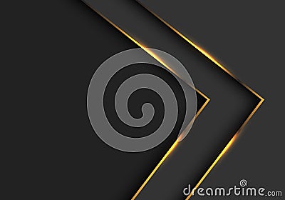 Abstract grey arrow gold line with black blank space design modern luxury futuristic background vector Vector Illustration