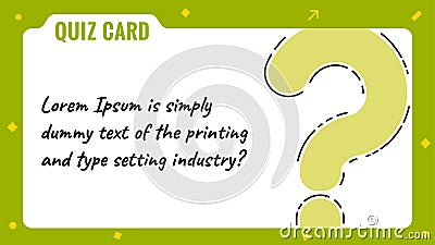 Quiz, Quiz game show template & background, Assessment template, Test, Voting, Objective question for team building activitiesQuiz Vector Illustration