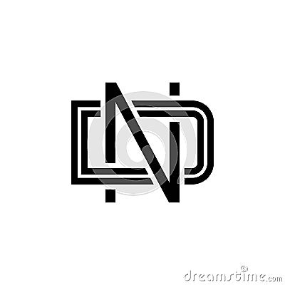 DN letter combination logo icon Vector Illustration