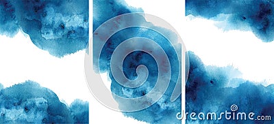 Watercolor abstract aquamarine, background, watercolour blue texture Vector illustration Vector Illustration