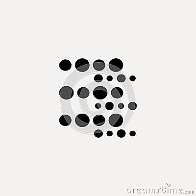 E letter dots logo. Dotted logo vector. Vector Illustration