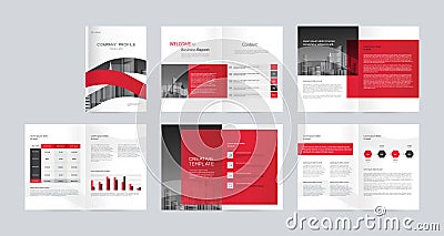 Template layout design with cover page for company profile ,annual report , brochures, flyers, presentations, leaflet, magazine,bo Vector Illustration