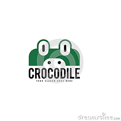 Crocodile logo . Reptile logo template. Dengerous animal logo Stock Photo