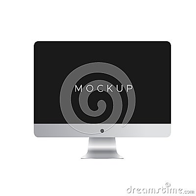 Computer mockup vecter isolated on white background Stock Photo