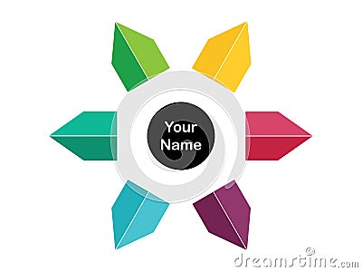 Colored arrows logo template Vector Illustration