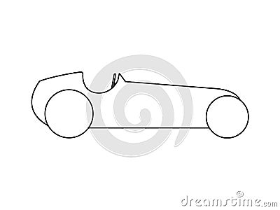 Retro sports car side view Vector Illustration