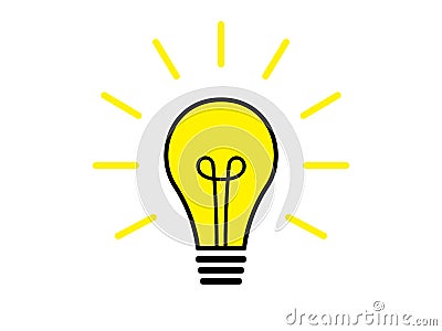 Light bulb illustration Cartoon Illustration