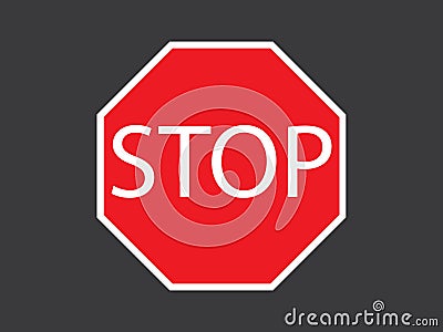 Stop sign symbol Vector Illustration