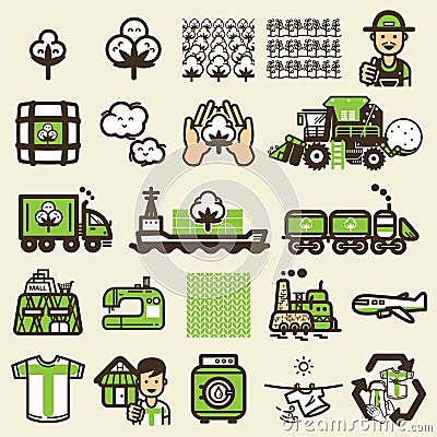 Cycle of t shirt icon. Vector Illustration