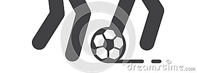 Football and soccer game play illustrate Vector Illustration